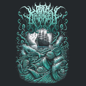 Haunting Echoes of the Sea - Black Shirt Design