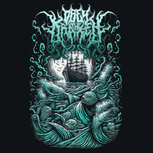 Haunting Echoes of the Sea - Black Tanktop Design