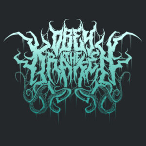 Haunting Echoes of the Sea themed Logo - Black Shirt Design