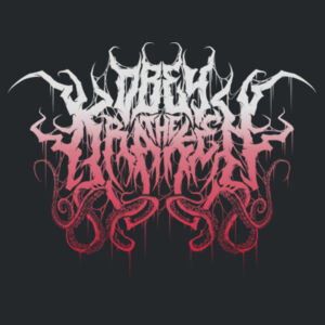 The Omega of Creation themed Logo - Black Shirt Design